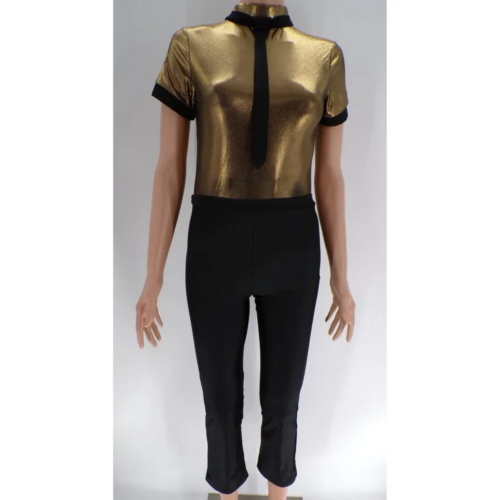 Pre-Owned Dance Costume Revolution 684 Large Child Gold Jazz